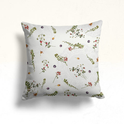 Pale Color Floral Pillow Cover|Summer Trend Cushion Case|Boho Bedding Decor|Housewarming Cushion Cover|Floral Throw Pillowtop