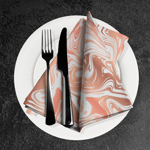Boho Abstract Napkin|Boho Fabric Napkin|Orange Cloth Serviette|Rustic Handkerchief|Farmhouse Table|Reusable Tableware|Stylish Napkin