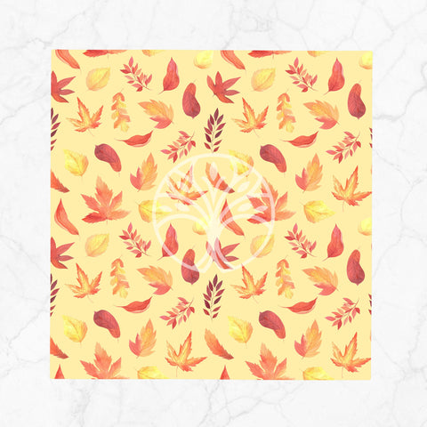 Fall Fabric Napkin|Pumpkin Print Napkin|Dry Leaves Napkin|Thanksgiving Decor|Autumn Handkerchief|Farmhouse Autumn Tableware|Fall Home Decor