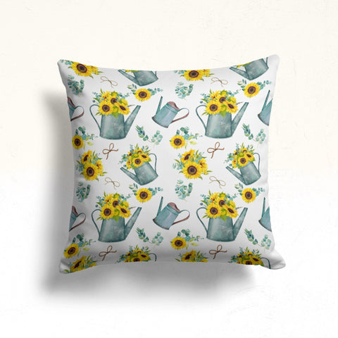 Sunflower Pillow Case|Floral Cushion Cover|Summer Home Decor|Sunflower Cushion Case|Decorative Throw Pillowtop|Boho Bedding Decor