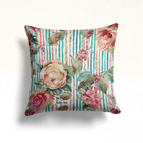 Summer Pillow Case|Floral Home Decor|Floral Cushion Cover|Boho Cushion Case|Decorative Throw Pillowtop|Boho Bedding Decor
