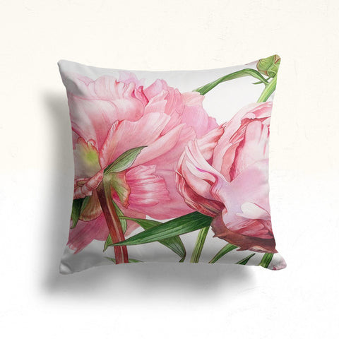 Pinky Floral Pillow Case|Summer Home Decor|Floral Cushion Cover|Boho Cushion Case|Decorative Throw Pillowtop|Floral Porch Decor