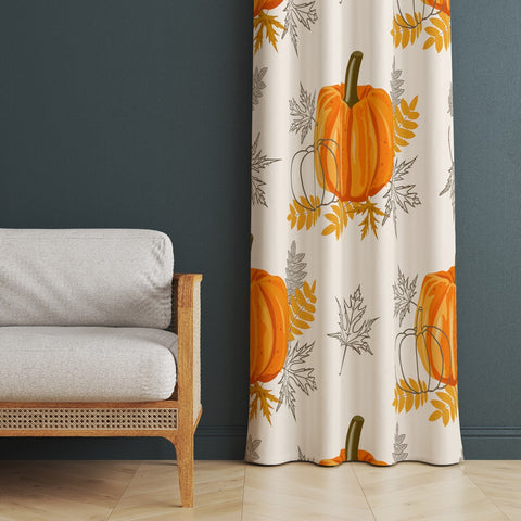 Fall Trend Curtain|Plaid Fall Curtain|Thermal Insulated Window Treatment|Pumpkin Home Decor|Thanksgiving Window Decor|Autumn Curtain