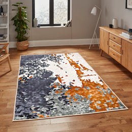 Abstract Area Rug|Bohemian Carpet|Machine-Washable Non-Slip Rug|Contemporary Anti-Slip Housewarming Carpet|Rustic Floor Rug