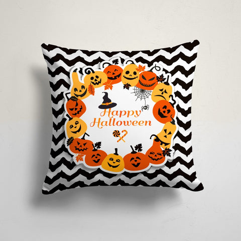 Halloween Throw Pillow Case|Gothic Pillowcase|Happy Halloween Party Decor|Fall Cushion Cover|Trick or Treat Cushion Case|Porch Pillowtop