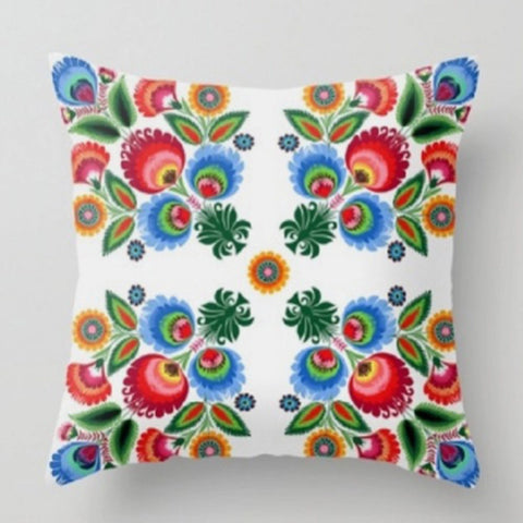 Colorful Floral Pillow Case|Summer Trend Cushion Cover|Decorative Pillow Sham|Boho Bedding Decor|Housewarming Cushion Case|Throw Pillow Top