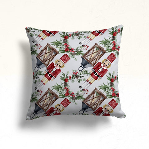 Xmas Decoration Sofa Cushion Case|Nutcracker Pillow Cover|Dancing Girl Outdoor Cushion Case|Xmas Tree Throw Pillowcase|Winter Porch Pillow