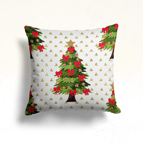 Xmas Tree Sofa Pillow Case|Winter Pillow Cover|Christmas Porch Cushion Case|Pine Tree Throw Pillowcase|Ornaments Couch Cushion Cover|Gift