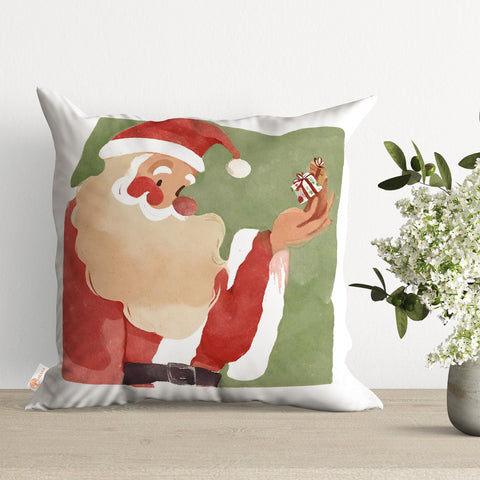 Santa Claus Print Pillow Cover|Winter Cushion Cover|Xmas Porch Decor|Snow Pillow Case|Cozy Cushion Case|Christmas Sofa Throw Pillowtop