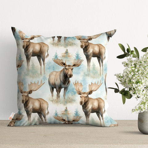 Animal Print Winter Cushion Cover|Penguin Throw Pillowtop|Winter Pillow Cover|Reindeer Porch Decor|Xmas Pillow Case|Rabbit Cushion Case