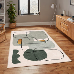 Abstract Area Rug|Onedraw Carpet|Machine-Washable Non-Slip Rug|Cozy Living Room Rug|Farmhouse Multi-Purpose Anti-Slip Carpet|Floor Covering