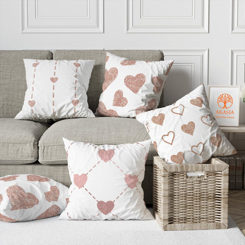 Heart Print Love Pillow Cover|Valentine&