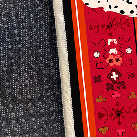 Leopard Pattern Rug|Vintage Looking Rug|Animal Print Rug|Farmhouse Rug|Multi-Purpose Anti-Slip Carpet|Trendy Machine-Washable Non-Slip Rug
