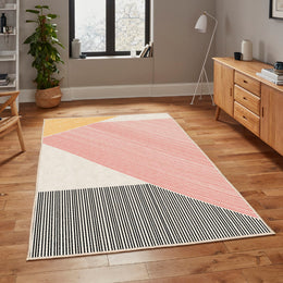Decorative Floor Covering|Abstract Area Rug|Machine-Washable Non-Slip Rug|Cozy Living Room Rug|Stylish Multi-Purpose Anti-Slip Carpet