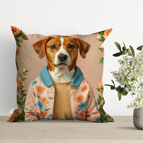 Animal Pillow Cover|Tiger Cushion Case|Pet Costume Pillowcase|Rabbit and Dog Throw Pillow Cover|Animal Portrait Cushion Case|Farmhouse Gift