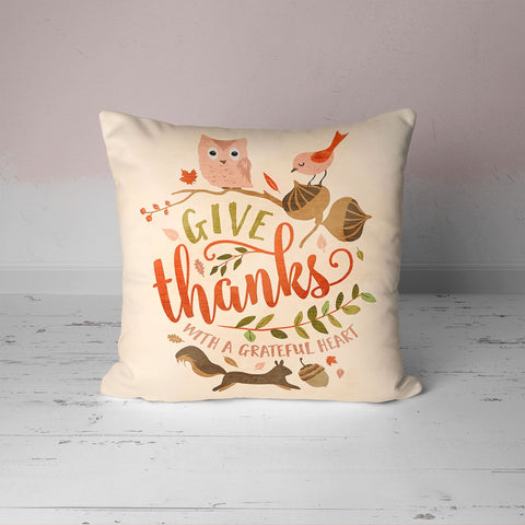 Autumn Cushion Case with Fox, Owl and Squirrel - UHD008 t